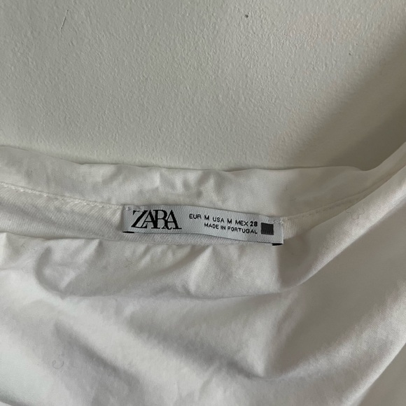 Zara Cutwork One Shoulder 100% Cotton Top - Picture 5 of 9